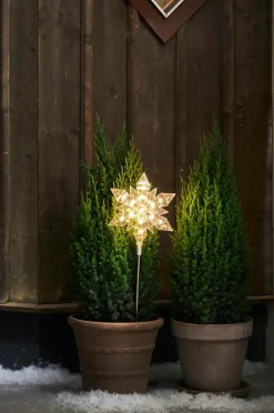 Star Trading Udendørdekoration Flocke højde 48 cm Transparent Sale