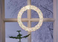 Star Trading Julebelysning>Udendørs krans Magic 45cm Hvid