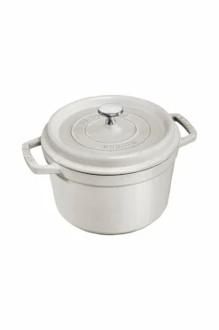 Staub Pander & Gryder>Gryde La Cocotte rund dyb 24 cm, 4,8 l White truffle