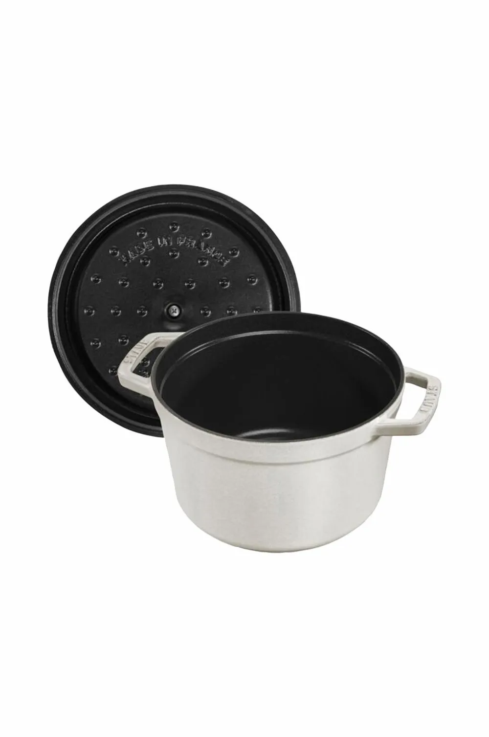 Staub Pander & Gryder>Gryde La Cocotte rund dyb 24 cm, 4,8 l White truffle