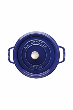 Staub Pander & Gryder>Gryde La Cocotte rund 30 cm, 8,35 l Dark-Blue Majolika
