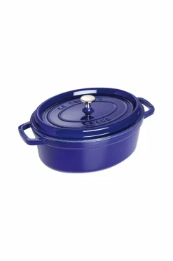 Staub Pander & Gryder>Gryde La Cocotte oval 29 cm, 4,2 l Dark-Blue Majolika