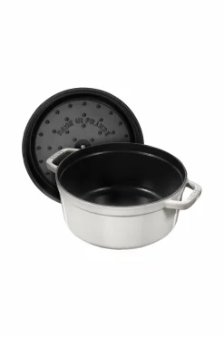 Staub Gryde La Cocotte rund 22 cm, 2,6 l White Truffle Discount