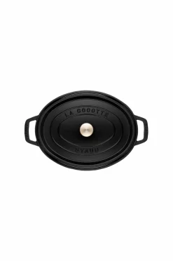 Staub Gryde La Cocotte oval 23 cm, 2,35 l Black Sale