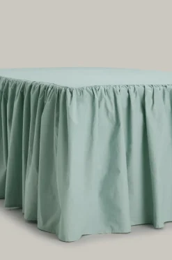 Staycation Sengekappe Loosed i bomuldspercale Lyseblå-grøn Discount