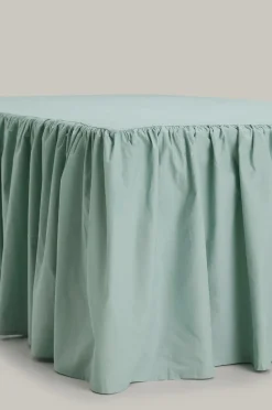 Staycation Sengekapper>Sengekappe Loosed i bomuldspercale Lyseblå-grøn