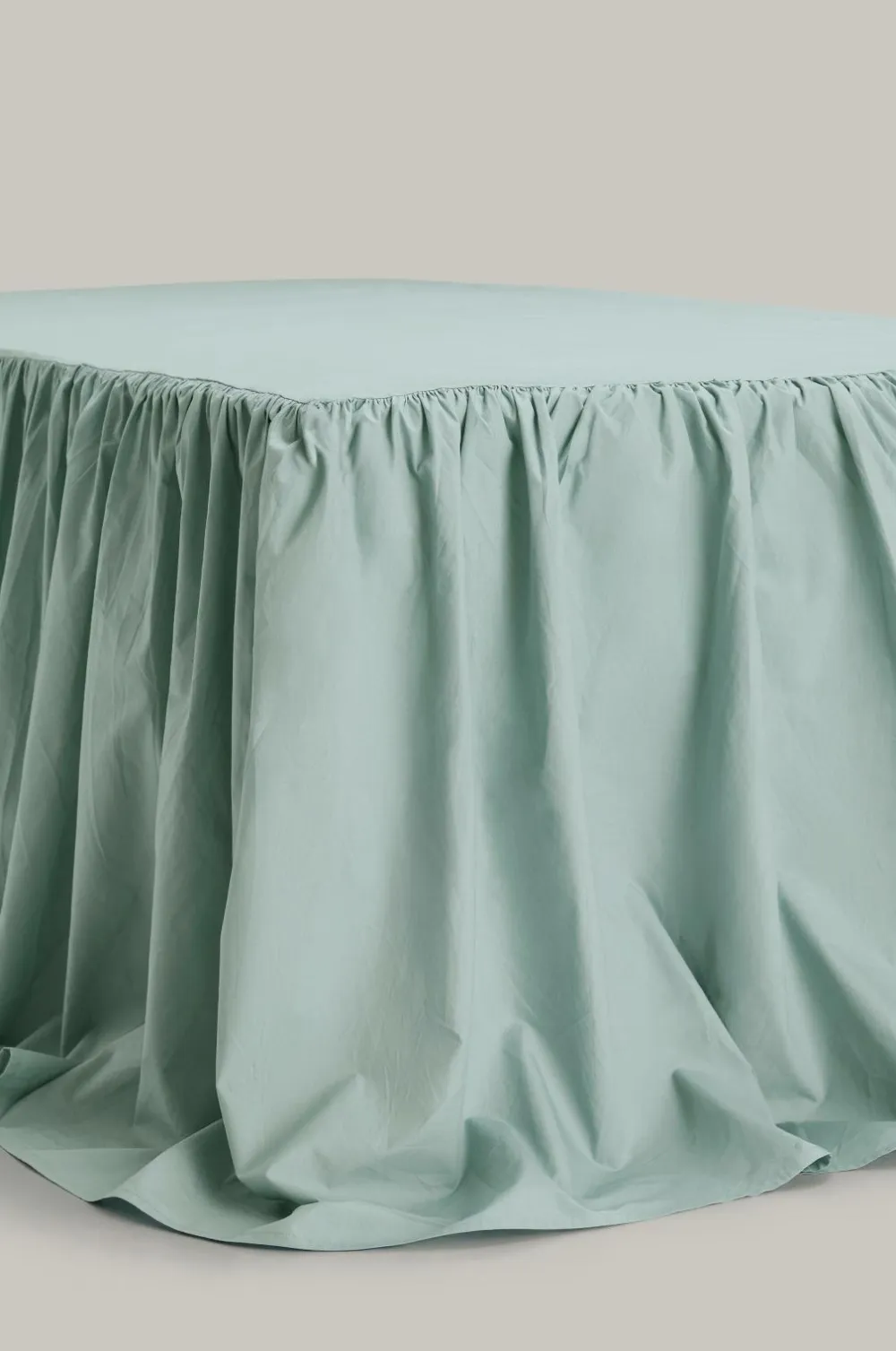 Staycation Sengekappe Loosed i bomuldspercale Lyseblå-grøn Clearance