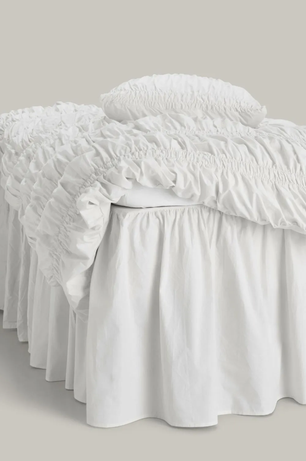 Staycation Sengekappe Loosed i bomuldspercale Hvid New