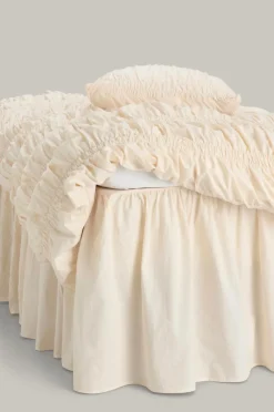 Staycation Sengekappe Loosed i bomuldspercale Cremet hvid