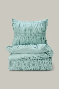 Staycation Sengesæt Loosed i bomuldspercale Ljus blågrön Online