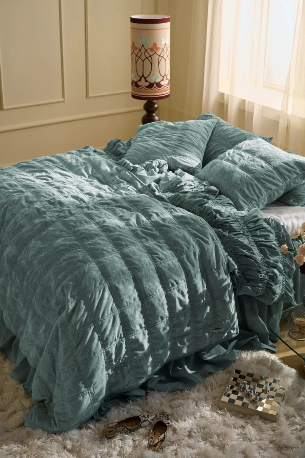 Staycation Sengetæpper>Sengetæppe Pleasent Ljus blågrön