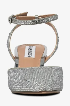 Steve Madden Sandal med hæl Kittie-r Heeled Sandals Sølvfarvet Sale