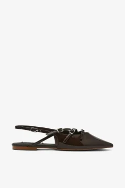 Steve Madden Ballerinasko>Slingbacks Cianna Ground Coffee Patent