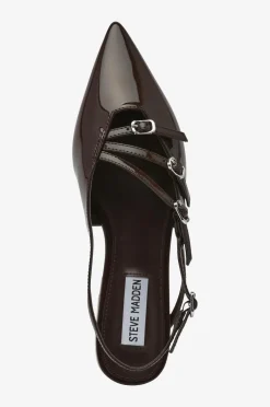 Steve Madden Ballerinasko>Slingbacks Cianna Ground Coffee Patent