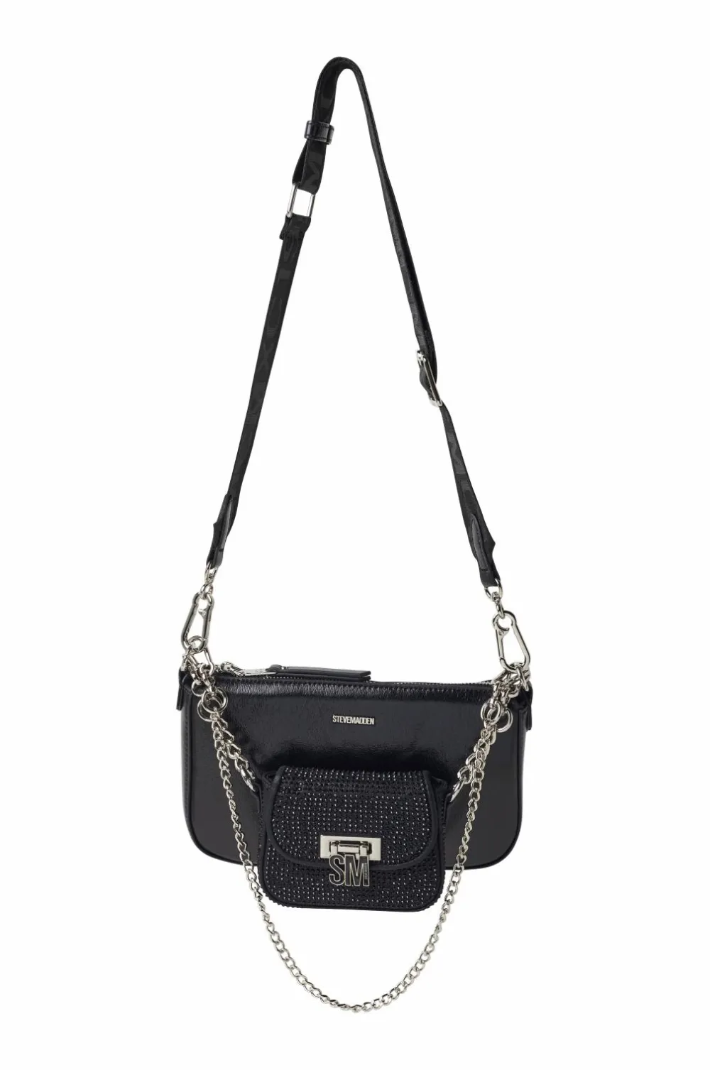 Steve Madden Tasker>Taske Bnaim-r Crossbody Bag Blk/si