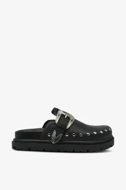 Steve Madden Tøfler Offbeat Slides Blk action leather New