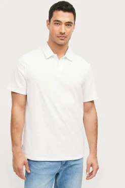 Studio Total Poloshirts>Poloshirt Pique Open Collar Chalk white