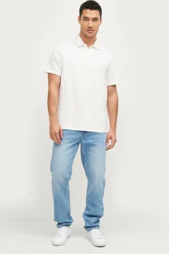 Studio Total Poloshirts>Poloshirt Pique Open Collar Chalk white