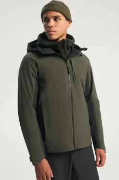 Studio Total Overtøj|Overtøj>Active Skaljakke 3-Layer Shell Jacket Dark army