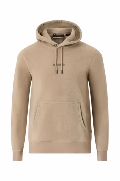 Superdry Hættetrøje Micro Logo Fleece Hood Winter Twig Beige New