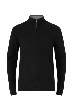 Superdry Trøjer>Pullover Wool Blend Half Zip Jumper Black