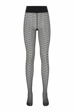 Swedish Stockings Strømpebukser Mila Ruffle Tights Black