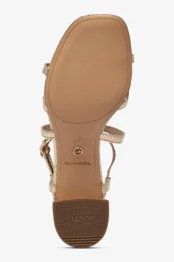 Tamaris Sandaler med hæl Lt Gold Struct Discount