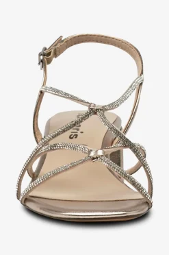 Tamaris Sandaler med hæl Light gold Clearance