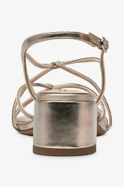 Tamaris Sandaler med hæl Light gold Clearance