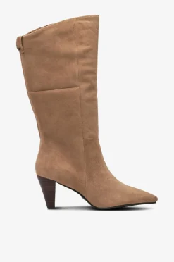 Tamaris Støvler>Støvler Tall Suede Tan