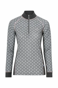Termo Skiundertøj|Skiundertøj>Skiundertrøje Seaqual Jacquard Half-zip Women Dark grey
