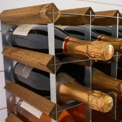 The Swedish Wine Rack Factory Vinreol 16 flasker samlet Brun Sale