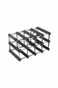 The Swedish Wine Rack Factory Vinreol 12 flasker samlet Sort Outlet