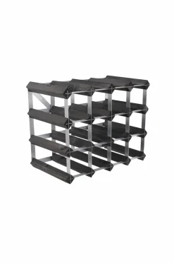 The Swedish Wine Rack Factory Småopbevaring>Vinreol 16 flasker samlet Sort
