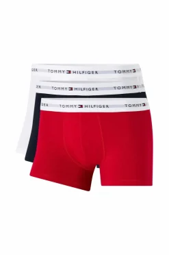Tommy Hilfiger Boksershorts 3-pack Trunk Desert sky/white/primary red Best