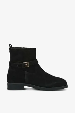 Tommy Hilfiger Boots TH Buckle Riding Suede Bootie Black Best