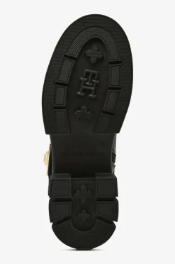 Tommy Hilfiger Boots Biker Leather Black Discount