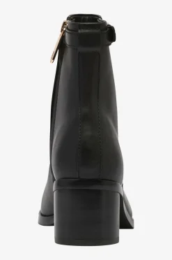 Tommy Hilfiger Boots TH Buckle Riding Mid Heel Black Clearance