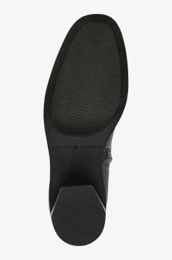 Tommy Hilfiger Boots TH Buckle Riding Mid Heel Black Clearance