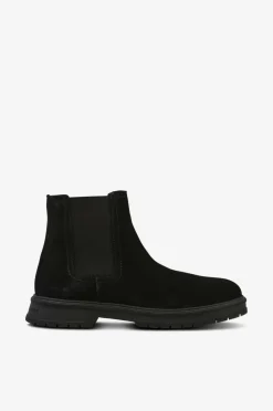 Tommy Hilfiger Boots & Støvler>Chelseaboot Hilfiger Suede Zip Black