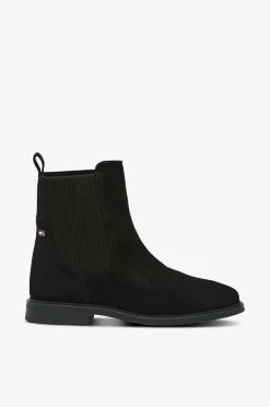 Tommy Hilfiger Boots & Snørestøvler>Chelseaboot Flag Suede Black