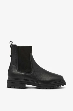 Tommy Hilfiger Boots & Snørestøvler>Chelseaboot TH Plaque Pebble Chelsea Warm Black