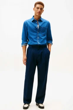 Tommy Hilfiger Skjorter>Cowboyskjorte Denim RF Shirt Mid blue denim