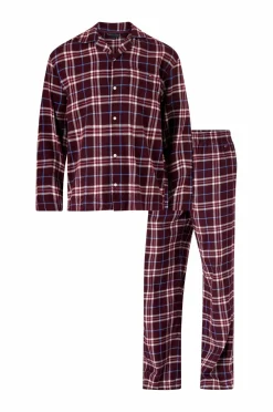 Tommy Hilfiger Pyjamassæt Relaxed Flannel PJ Set -boxed Tartan Reiker Burgundy Sale
