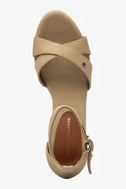 Tommy Hilfiger Højhælede Sko|Sandaler & Sandaler Med Hæl>Sandal med hæl Mid Wedge Espad Horseradish