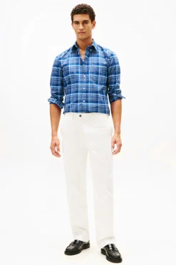 Tommy Hilfiger Skjorter>Skjorte Oxford Heritage Plaid RF Shirt Aegean sea / check