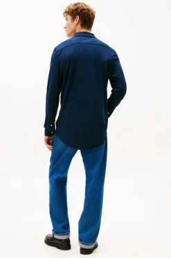 Tommy Hilfiger Skjorte Knit Pique Featherweight Dark night navy Sale