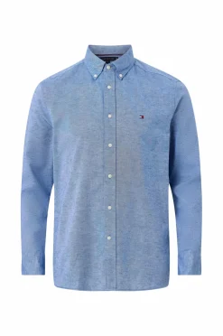 Tommy Hilfiger Skjorter>Skjorte Brushed Linen Twill RF Shirt Bold blue