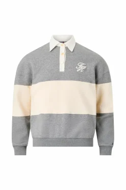 Tommy Hilfiger Sweatshirts & Hoodies>Sweatshirt Gold Btn Rugby Fleece Med heather grey