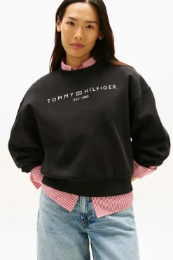 Tommy Hilfiger Sweatshirt Corp Logo Mdrn Black Outlet